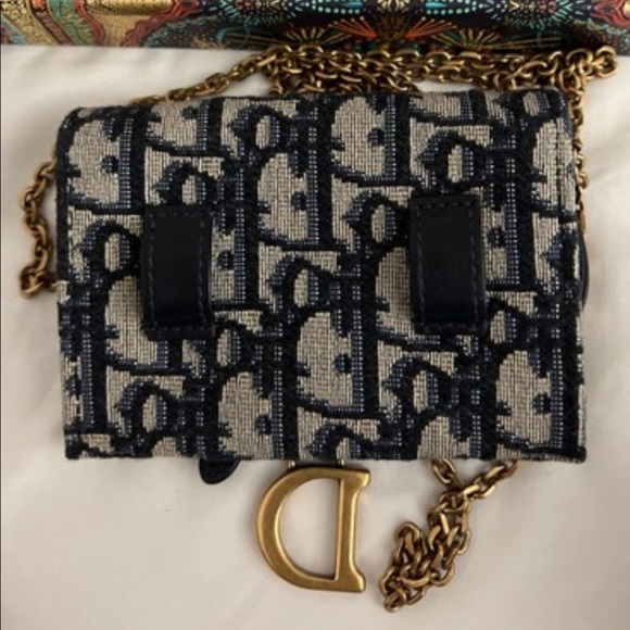 SADDLE NANO POUCH Blue Dior Oblique Jacquard Reference: S5654CTZQ_M928 - Picture 5 of 5